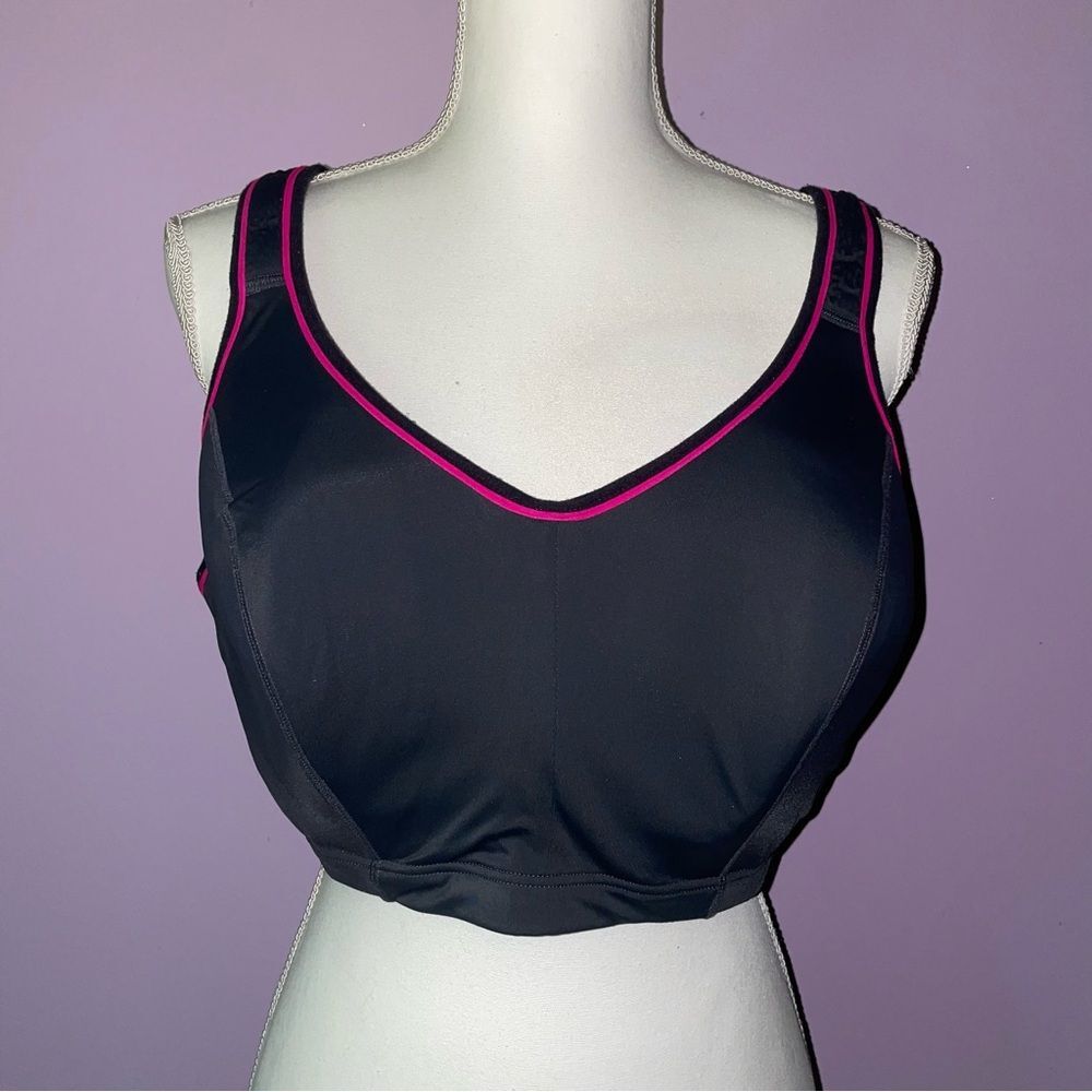 Sport by Cacique 42DDD High-Impact Molded Underwire Sports Bra Black
